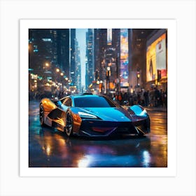 Futuristic Sports Car Art Print