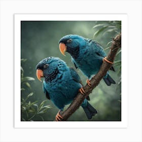 beautiful birds on the tree 2 Art Print