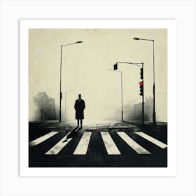 Man Crossing The Street Art Print