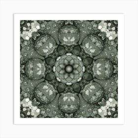 Abstraction Gray Watercolor Flower Art Print