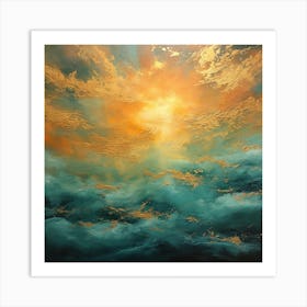 Sunrise Over The Ocean Art Print