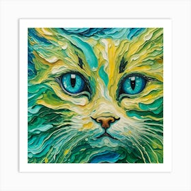 Cat abstract Art Print