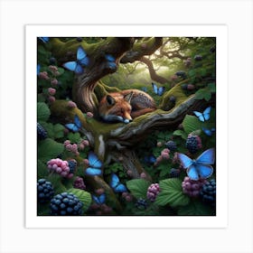 Fox In The Forest 1 Art Print