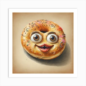 Donut Face Art Print