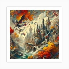 Fantasy City 1 Art Print