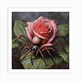 Spider And Rose Art Print