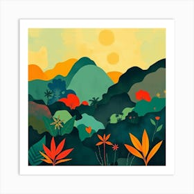 Tropical Landscape 1 Art Print