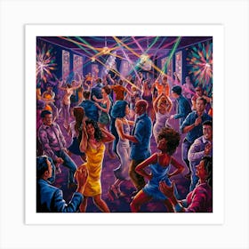 A Vibrant And Lively Illustration Of A Dance Party Jnzwbumcrpmdclaf 7bsew H8xouh0hqyur4fmx Lp2tq Art Print