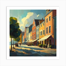 Street Scene Painting Art Print