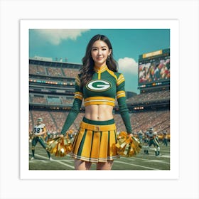 Green Bay Packers Cheerleader Art Print