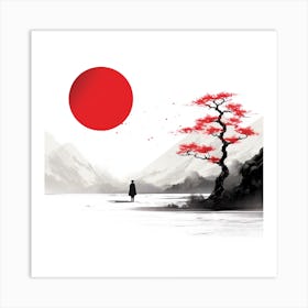 Japanese Style Minimalistic Art Art Print