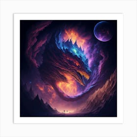 Dragon In The Sky Art Print