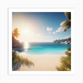 Beach Scene In Far Cry 4 Art Print