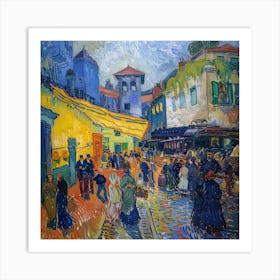 Van Gogh Style: Rail Station at Arles. 1 Art Print