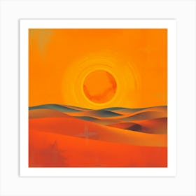 Sunset In The Desert 4 Art Print