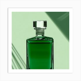 Green Perfume Bottle Art Print