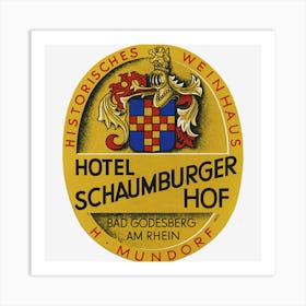 Hotel Schaumburger Hof Art Print