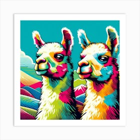 Llamas Art Print