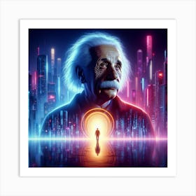 Albert Einstein 4 Art Print