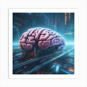 Futuristic Brain 40 Art Print