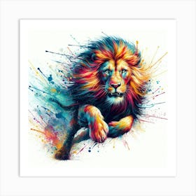 Lion Painting 6 Art Print