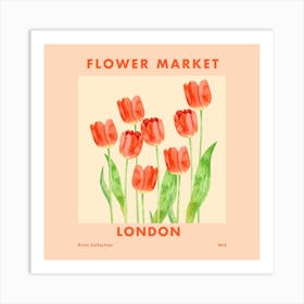 Flower Market London Art Print