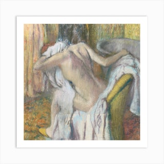 After The Bath Woman Drying Herself, Hilaire-Germain-Edgar Degas Art Print