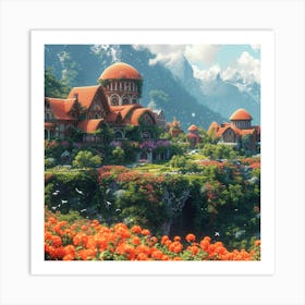 Fairytale Village Art Print