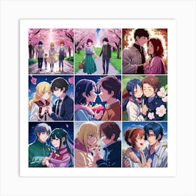 Anime Love Art Print