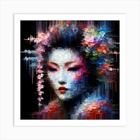 Creative Geisha Illustration 38 Art Print