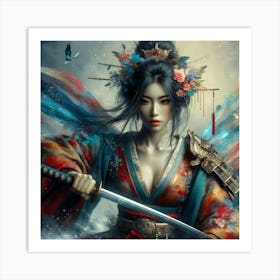 Creative Geisha Artwork 40 Art Print