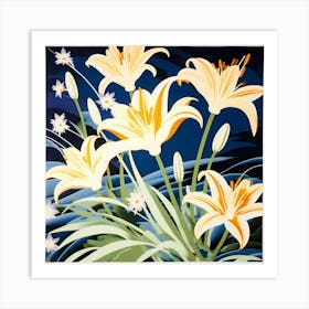 Lunar lilies 5 Art Print