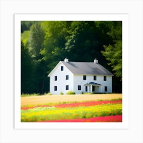 White House In The Field 1 Art Print