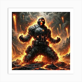 Ronan Ashheart Volcanic Rage Art Print