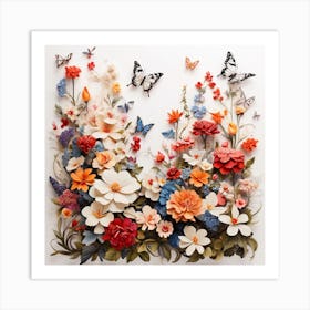 Paper Flowers 3 Art Print