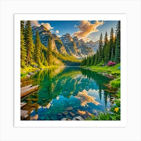 Mountain Lake Art Print