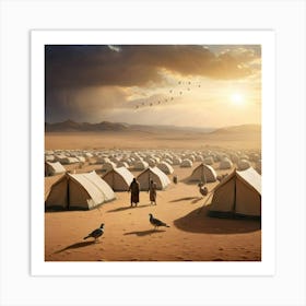 Tents In The Desert 1 Art Print