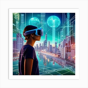 Futuristic Cityscape 2 Art Print