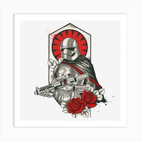 Stormtrooper Samurai Fictional Character Art Print