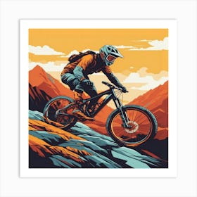 Mountain Biker 1 Art Print