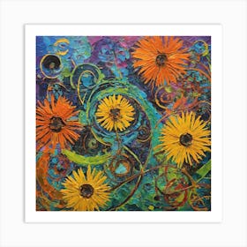 Joyful Flowers Art Print