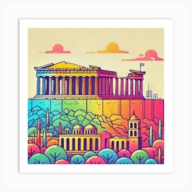 Acropolis Of Athens 2 Art Print