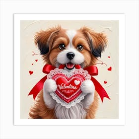 Valentine'S Day Dog Art Print