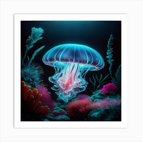 Jellyfish Underwater Art Print