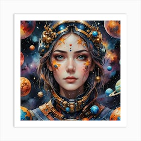 Space Girl Art Print