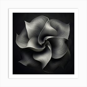 Black And White Flower 1 Art Print