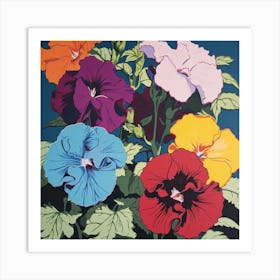 Petunia 2 Pop Art Illustration Square Art Print