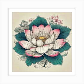 Lotus bloom Art Print