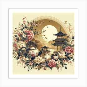 Chinese Tea House 1 Art Print