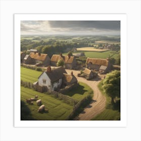 Village In The Countryside Art Print